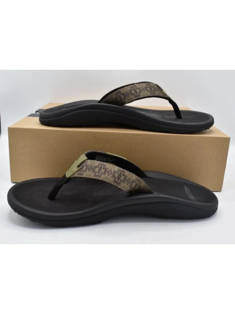 Pendleton Mens Size 10 Harding Thong Olive‎ Flip Flops Sandals Shoes